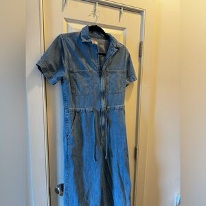 Women’s Levi’s Denim Short Sleeve Heritage Straight Leg Jumpsuit